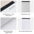 Miniatyrbild 3 av 5: A4-storlek påfyllningspapper breda linjerade skrivblock för PU-läder Padfolio Portfolio Urklipp Kalkylator Anteckningsblock 2-pack 25 ark per anteckningsblock