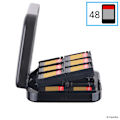 Miniatyrbillede 3 af 5: 2x Game Case Kompatibel med Nintendo Switch - Passer op til 48 Nintendo Switch-spil - Beskyttende opbevaringssystem - Spilkortarrangør