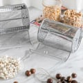 Miniatyrbillede 2 af 5: Rotisserie Kurv, Grilltromle i Rustfrit Stål, Ovnbakke Air Fryer 360 Roterende til Jordnødder Kaffebønner