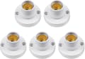 5-pack E14 Lamphållare, E14 Edison Skruv Glödlampshållare, Taklampssockel i Plast Crday Gåva