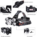 Miniatyrbillede 2 af 5: 5 LED genopladelig pandelampe - 12000lm  4 lystilstande