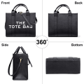 Miniatyrbillede 2 af 5: Kvinder Lærred Tote Tasker Casual Lærred Crossbody Taske (Sort)