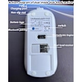 Miniatyrbillede 5 af 5: Bluetooth-mus til bærbar computer/iPad/iPhone/Mac(iOS13.1.2 og nyere)/pc, genopladelig støjsvag mini trådløs mus kompatibel med Android/Windows/Linux