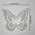 Miniatyrbillede 4 af 4: 20 stk. Sommerfugl Sy På Patch Syning DIY (Hvid, 2,36 x 1,96 tommer)