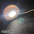 Miniatyrbillede 1 af 5: Træ LED Lys Display Base Krystal Glas Harpiks Kunst Ornament Træ Natlampe White Light(Round)