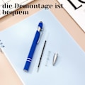 Miniatyrbillede 3 af 5: 6 stk. kuglepen med stylus-spids, 0,5 mm sort blæk metalpen stylus-pen 2 i 1 stylus-kuglepen, indtrækkelige kuglepenne gave