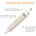 Miniatyrbillede 3 af 5: 2 stk. R7s LED-pærer, 118 mm, varm hvid, 3000K 230V AC