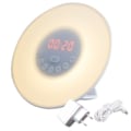 Miniatyrbillede 1 af 5: Analog solopgangs vækkeur lampe alarmur LED nattelys sengebordslampe