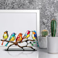 Miniatyrbild 4 av 5: Färgglada fåglar prydnad bordsskiva gåva modern stil akryl fåglar figurin dekorativa prydnader för vardagsrum, sovrum, kontor skrivbord, skåp