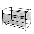 Pikkukuva 1 / 2: Ripustusarkistokotelo (39 x 28 x 24,8 cm), Metalliripustusarkistokotelon järjestäjä - Helppo koota - Ripustusarkistokansio kodin ja toimiston säilytykseen (musta)