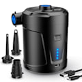 Miniatyrbillede 1 af 5: Elektrisk Luftpumpe, 5200mAh Genopladeligt Batteri, Luftmadras Oppuster med 3 Dyser, Hurtig Oppuster til Oppustelige Både/Luftmadrasser.