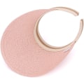 Miniatyrbillede 3 af 3: Dame Stor Bred Skygge Strand Halm Golf Solhat Sommer Kasket (Pink)