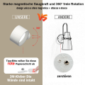 Miniatyrbillede 3 af 5: LED indendørs væglampe, væglampe med batteri, 1 stk., berøringskontrol, 3 lysstyrkeniveauer, 360° roterende, til stue, soveværelse, trappe (hvid)