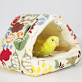 Miniatyrbillede 2 af 5: Vinter Papegøje Bur Plush Skur Fuglebur Sove Seng, 19x19x20cm