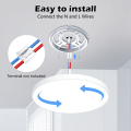 Miniatyrbillede 5 af 5: LED loftslampe loftslampe loftslampe LED 24W, 6500K, 2000LM, IP44 vandtæt rund moderne enkel hvid badeværelseslampe til kælderlampe Ø30cm