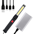 Miniatyrbillede 2 af 5: Genopladelig LED-arbejdslampe, bærbar kraftig genopladelig LED-arbejdslampe 5 tilstande Cob Magnetlampe