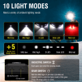 Miniatyrbillede 2 af 5: Genopladelig LED pandelampe Lysstyrke 650 Lumen med Smart Sensor - 10 tilstande COB pandelampe USB-C, 270° bred stråle pandelampe [Energiklasse A+++]