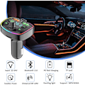 Pikkukuva 3 / 5: Bluetooth-auton FM-lähetin Bluetooth 5.0 -autotarvikkeet, handsfree-autopuhelin, Bluetooth-automusiikkisovitin, 2 USB + Type C [4.8A + 18W PD]