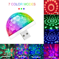 Miniatyrbillede 2 af 5: USB Mini Disco Lys, 3 Pakker, Lydaktiveret Festbelysning