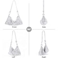 Miniatyrbillede 2 af 5: Crossbody taske til kvinder sølv clutch taske aften håndtaske pung