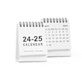 Miniatyrbild 1 av 5: Kalender 2024/25 - Liten Skrivbordskalender 2024 2025 Mini Skrivbordskalender 18 Månadskalender från Jan 2024 till Juni 2025,10.5x7.5cm