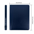 Miniatyrbillede 2 af 5: Skrivemappe A4 lynlås, clipboard forretningsmappe konferencemappe, dokumentmappe læder, portefølje padfolio blå