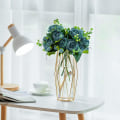 Miniatyrbild 3 av 5: Glasvas för blommor guld, moderna stora vaser för Pampas