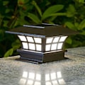Miniatyrbilde 2 av 5: 2 stk Pillar Lights Utendørs Solar Dekklampe Utendørs Stolpehettelys Utendørs Solcellelys Solcelle Stolpehettelys Hage Solcelle Stolpelys