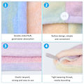 Miniatyrbillede 2 af 5: 2 stk. Mikrofiber Hårhåndklæde Wrap Rainbow Hurtigtørrende