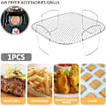 Miniatyrbillede 7 af 7: Airfryer-stativ, grillstativ, rustfrit stål, dehydratorstativ, multifunktionelt tilbehør til airfryer, robust firkantet stativ