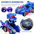 Miniatyrbillede 2 af 5: Transformerende Dinosaur Legetøj Transformerende Dinosaur Bil Automatisk Transformerende Dino Biler Med Musik Og LED Lys Transformerende Bil Legetøj Blue