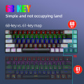 Pikkukuva 6 / 7: V800 Langallinen mekaaninen näppäimistö 68 näppäintä RGB-pelinäppäimistö irrotettavalla Type-C-kaapelilla ABS-näppäinhattu grey