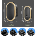 Miniatyrbillede 2 af 5: IP55 Vandtæt Trådløs Dørklokke LED Blinkende Guld + Sort