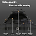 Miniatyrbild 3 av 5: Fiske Tackle Bag Fanny Pack, Vattentät Fiskeverktyg Midjeväska för Fiske Vandring Löpning