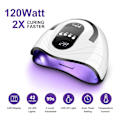 Miniatyrbilde 3 av 5: UV-neglelampe for gellakk, oppgradert 120W LED UV-lampe for gelnegler, automatisk sensorherdende lampe