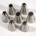 Miniatyrbilde 3 av 5: 7 stk store kaketips i rustfritt stål for kakedekorering