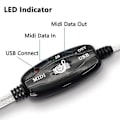 Miniatyrbild 3 av 5: USB Midi-kabeladapter, USB typ A hane till Midi Din 5-stifts in-out-kabelgränssnitt med LED-indikator [DB] Som visas