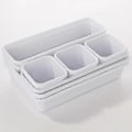 Miniatyrbilde 3 av 4: 8 stk. Plast Skuffeorganisatorer Skuffe Bestikkorganisator Husholdnings Desktop Diverse Skuffe Oppbevaringsboks grå Gray
