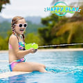 Miniatyrbild 5 av 5: Vattenpistol, vattenpistol för barn, 2-pack vattenpool sommarleksak med, poolleksak, för utomhuspool, trädgård och strand (krokodil)