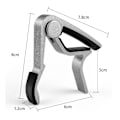 Miniatyrbilde 5 av 5: Hurtigutløsende gitar capo, for elektrisk gitar, (Capo-Silver)