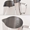 Miniatyrbillede 2 af 5: Espressomælkeskummerkande 20 OZ / 600 ml, rustfrit stål mælkeskummerkande med måleskala 600mml