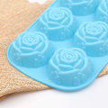 Miniatyrbillede 4 af 5: 6-hullet silikone blomsterformet form, sæt med 3 stk. non-stick fødevaregodkendt silikone jumbo roseform til slik chokolade gelé, isterning - roser