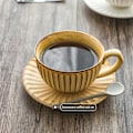 Miniatyrbilde 2 av 5: Kaffe Te Kopp og Skål Sett Bone Kina Keramikk Europeisk Stil Latte Kopper Tekopper Utsøkt Frokostkopp Gi til Sønn Par
