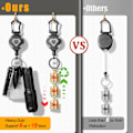 Miniatyrbillede 3 af 5: 2 stk. Nøglering med snor, Heavy Duty, Nøglesnor, Nøglering med snor med opgraderet karabinhage i zinklegering