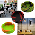Miniatyrbild 3 av 4: 4 st färgglada askkoppar i silikon, okrossbar - silikon gummi non-stick askkopp snygg värmebeständig askkopp för hemmakontor restaurang