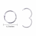 Miniatyrbillede 2 af 2: 100 stk. ringbind 1,2 tommer/30 mm sølv metal