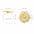 Miniatyrbillede 2 af 5: 12 stk. Guld Servietringe Hule Ud Blomster Legering Servietringe Holdere til Julemiddag Bryllup Fødselsdagsfest Ferie Banket Dekor Gunst gold