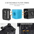 Miniatyrbillede 4 af 5: Intern filter til fiskebeholder, 15W 4 i 1 akvariefilterpumpe nedsænkelig fiskebeholder vandpumpe luftpumpe til 30-300L tank (1500L/H)