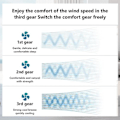 Miniatyrbillede 3 af 5: Loftsventilator med lys til soveværelse - E27 3 farver indkapslede loftsventilatorer med fjernbetjening intelligent kontrol øjenbeskyttelse