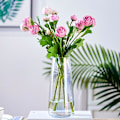 Miniatyrbillede 4 af 5: Glasblomstervase, tykke glascenterstykker, moderne klare vaser til hjemmet, blomsterarrangementsvase til mors dag, bryllupsreception, housewarming